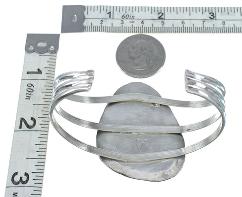 Sterling Silver Turquoise Navajo Cuff Bracelet JX130332